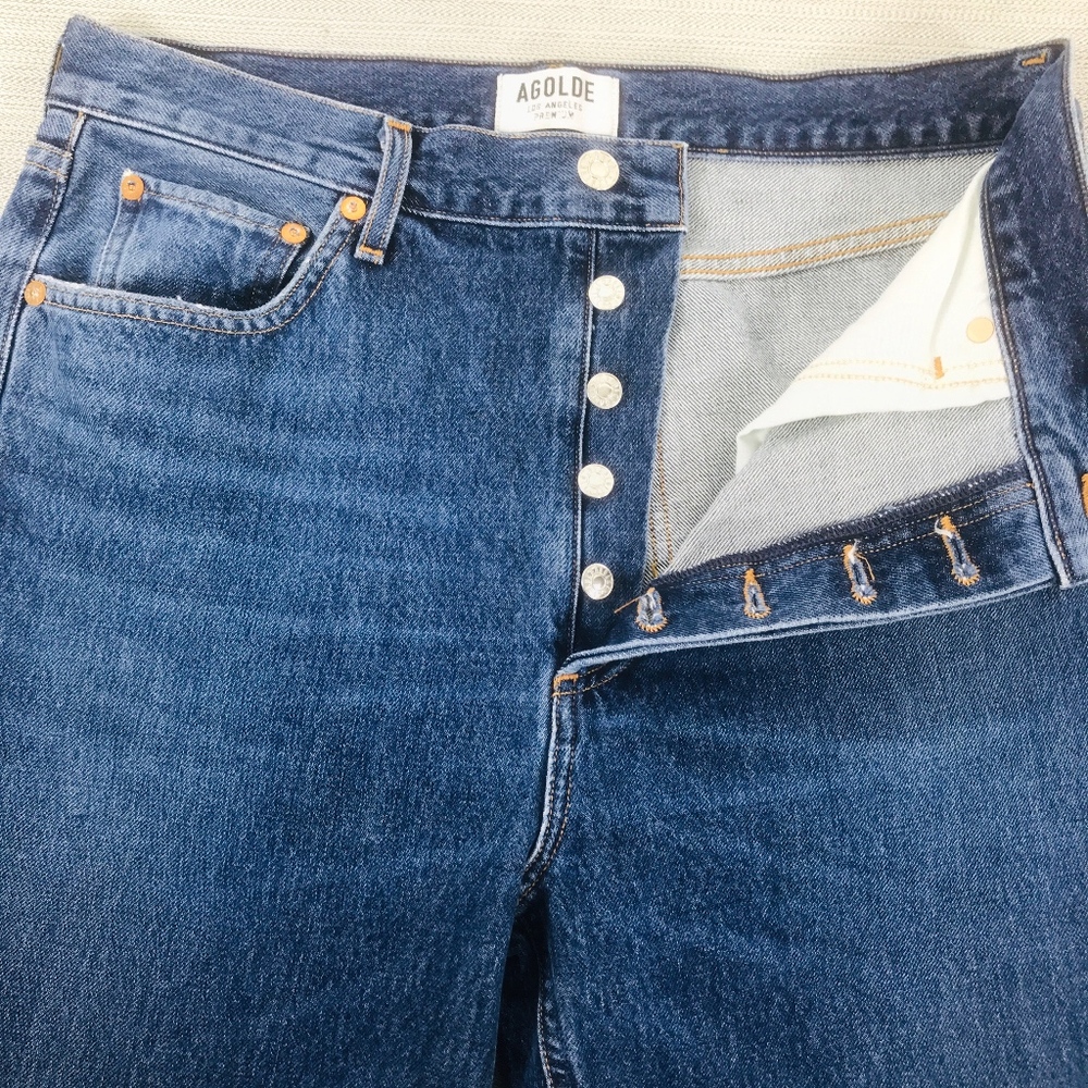 Agolde | Riley High Rise Straight Crop Jeans - Picture 4 of 8